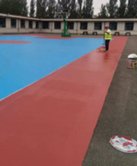 后湖管理区旧篮球场地面改造翻新整改   